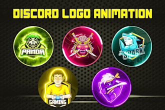 design animated discord logo animation, pfp, icon, banner and animated gif