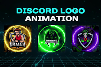 design animated discord logo animation, pfp and banner gif animation