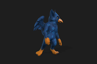 create 3d model from  refference, modeling texture and riging vrchat, vtube game
