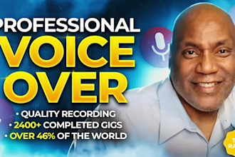 record a deep, unique HQ american male voice over thats epic
