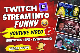 edit twitch gaming stream for youtube video