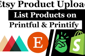 do etsy seo listing, etsy digital product listing, etsy printful product upload
