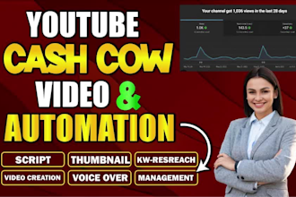 create automated youtube top 10 cash cow videos, shorts and channel manager