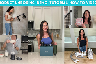 create a product unboxing, tutorial review video