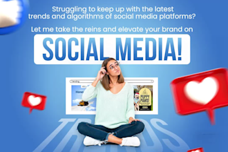 be your social media manager and graphic designer