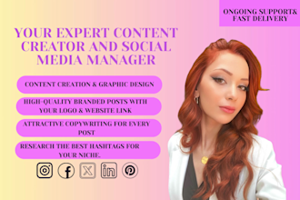 be your social media marketing manager and content creator