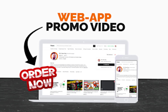 design creative web app promo animation for your business