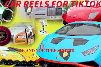 create car reels for tiktok, ig and youtube shorts