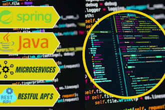 develop java project spring boot rest api,  microservices java programing