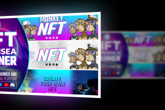 design nft banner, crypto banner, twitter and opensea header