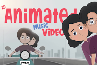 create an engaging 2d animated music video for your song