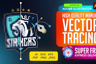 retrace logo to vector, convert png to vector, vectorize image, vector tracing