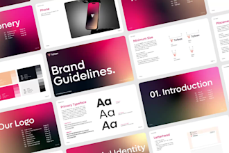 design a trendy minimalist logo with brand identity and brand style guides