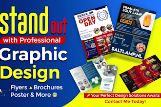 design professional flyer, brochure, and posters in 12 hours