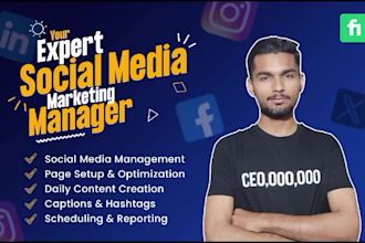 be your social media marketing manager and content creator