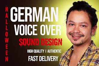 record german male voice villain, monster ghost demon for video game character