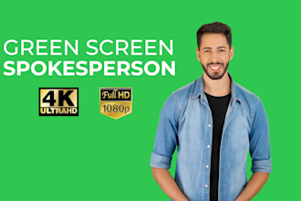 do a green screen spokesperson video in spanish