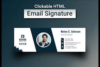 create a clickable and editable HTML email signature
