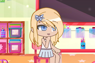 create a 2d gacha animation in live2d cubism for your story