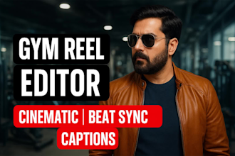 create cinematic gym reels with captions and beat sync