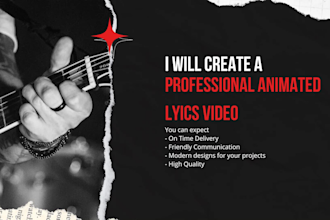 produce a professional animated lyric video