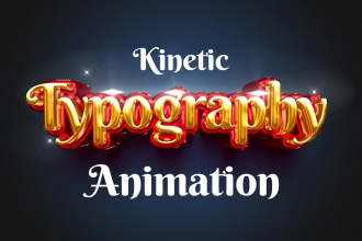 create unique custom kinetic typography video with motion graphics