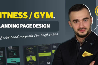 create fitness landing page for personal trainer gym coach