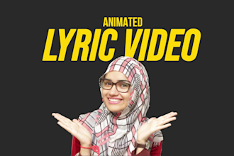 make professional animated hand drawn lyric music video for your song