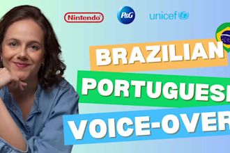 record a pro voiceover in brazilian portuguese for you