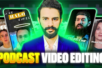edit cinematic video or audio podcast, interview, presentation video editing