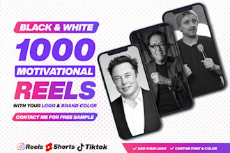 make 1000 motivational instagram reels and youtube shorts