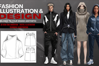 illustrate your custom luxury or streetwear collection