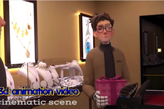 create 3d animation video,cartoon animation ,character animation,  3d model