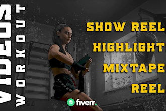 edit professional workout, gym and fitness showreel videos