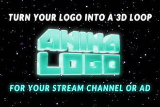 create a 3d logo intro loop for your stream channel or ad