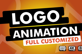 create custom animated logo, intro outro video