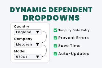 create dynamic dependent dropdowns in google sheets or excel