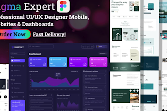 do modern responsive ui ux design in figma for websites