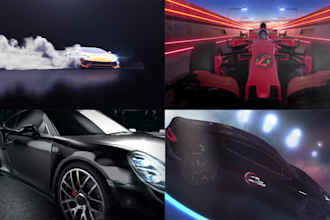 make car intro logo animation video