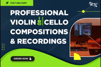 compose and record professional violin and cello solos