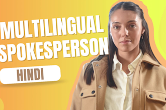be your spokesperson video or produce an engaging ugc video in hindi