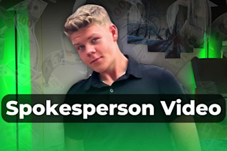 produce a young spokesperson video with stunning visuals