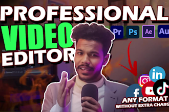 do video editing for youtube, tik tok, instagram reels