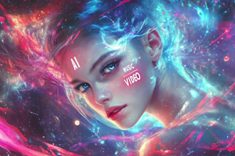 create a cinematic next gen ai generated music video HD