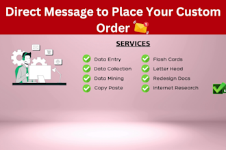 do ms word, resumes, letterheads,  flashcards services