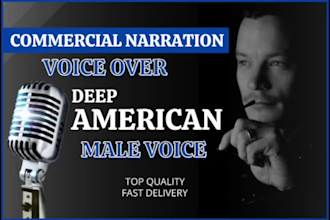 record a deep american male voiceover