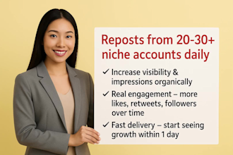 promote and grow your twitter x engagement with 20 niche reposting