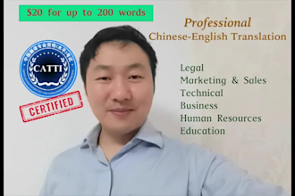 be your professional chinese translator for legal medical technical business doc