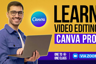 teach you video editing in canva via zoom app