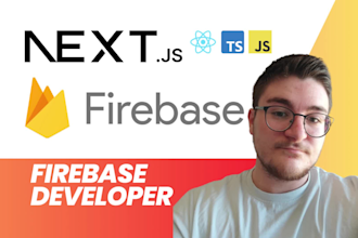 make firebase next js react apps, firebase developer